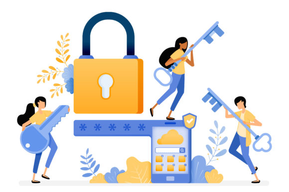 3d Banner of Mobile Security System