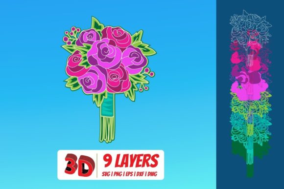 3D Bouquet 4 SVG