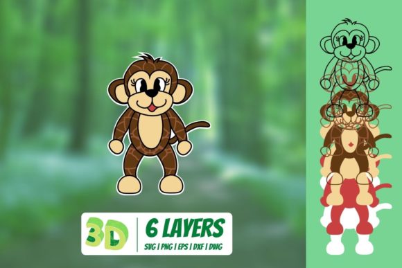 3D Monkey SVG: A Versatile Digital Asset for Crafters and Designers