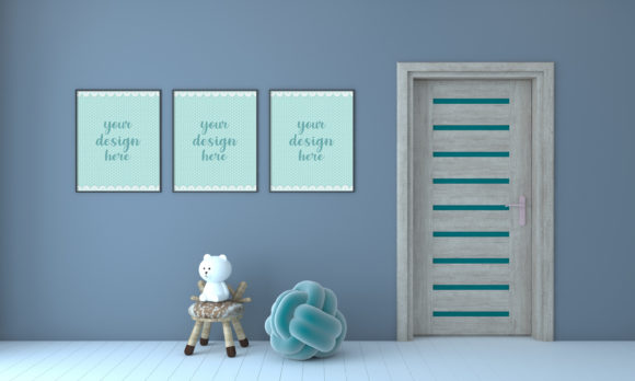 A 3d Minimalist Kids Room or Nursery