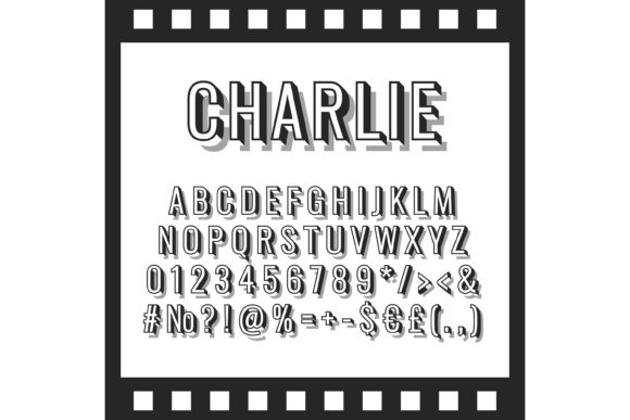 Charlie Vintage 3d Vector Alphabet Set