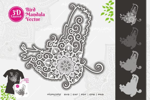 Cockatoo Mandala 9 SVG 3D Layered