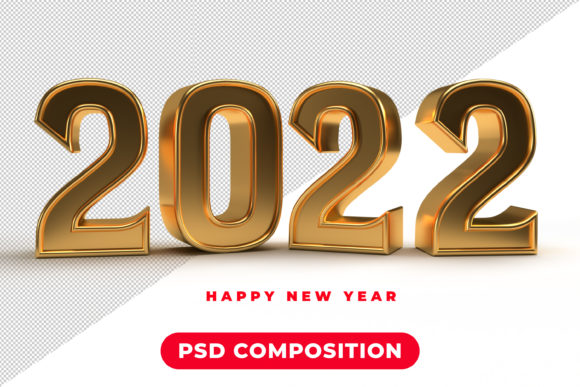 Evaluating the Gold 2022 New Year 3D Rendering for Professional Design Projects