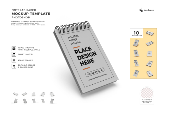 Evaluating the Notepad Paper 3D Mockup Template Bundle for Professional Design Workflows