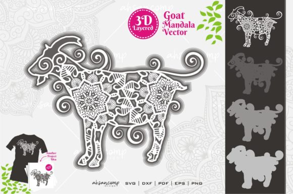 Goat Mandala Vector SVG 3D Layered 7: A Practical Evaluation of Digital Design Assets