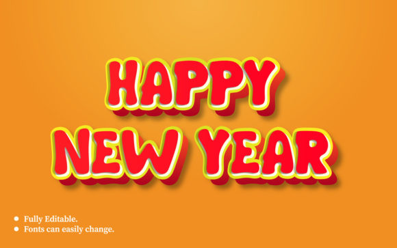New Year 2022 3D Text Effect Template: Elevate Your Holiday Marketing with Professional Design