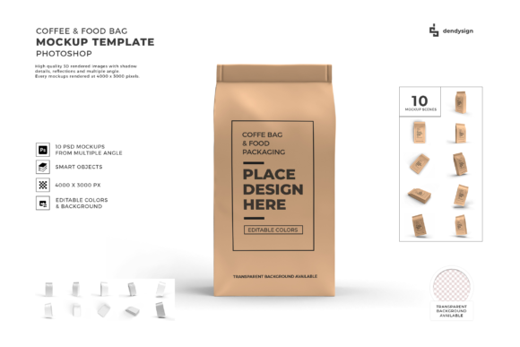 The Strategic Advantage of the Coffee Food Bag 3D Mockup Bundle in Modern Packaging Design