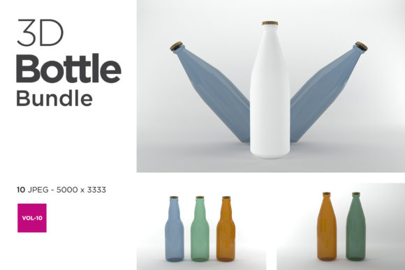 Transforming Product Presentation with 3D Bottle Mockup Bundle Vol-10